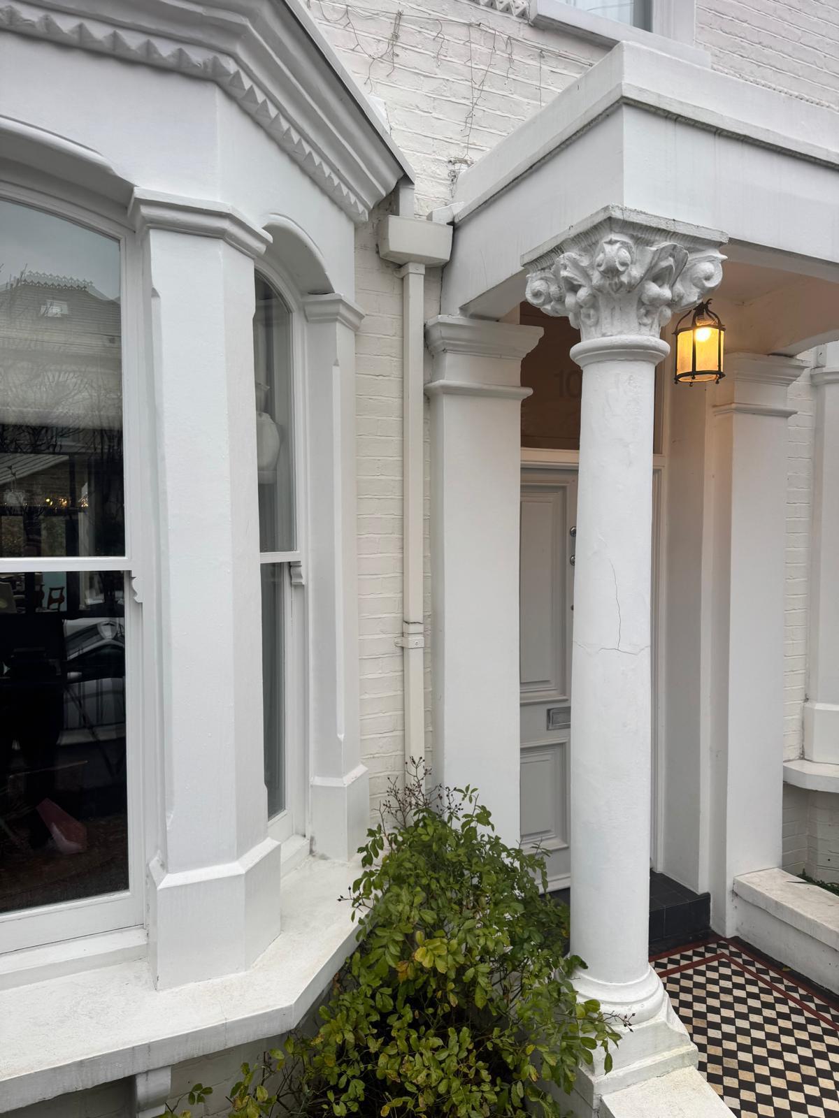 White period bay sash window installation in South West London
