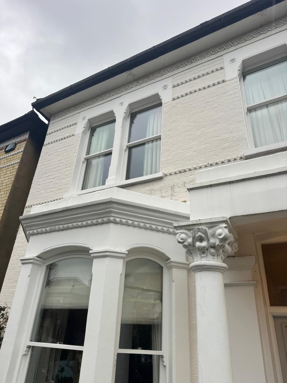 Victorian property with traditional timber sash windows